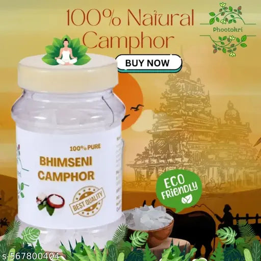 360feel Bhimseni kapoor 100 gm Kapoor Kapur isoborneol karpur Pacha karpooram Flakes desi Pure Natural Organic Aromatic for Pooja, Meditation, Havan, Room Freshener, Mosquito - Insect Repellent
