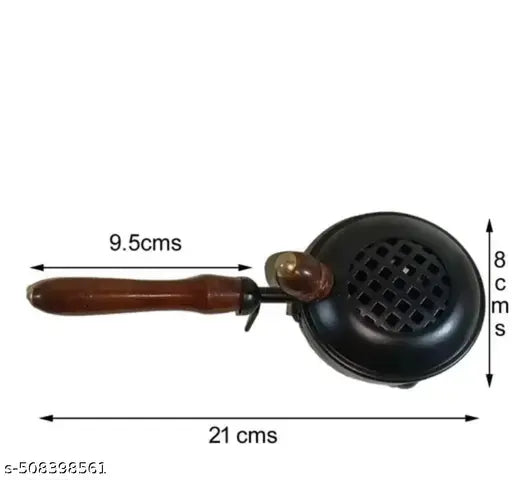 Dhoop Dani incense holders metal incesne loban holder Metal Incense Burner Metal Hammered Incense Burner Loban Dani Dhoop Dani Burner for Home Office Temple Puja(Round) (Black)