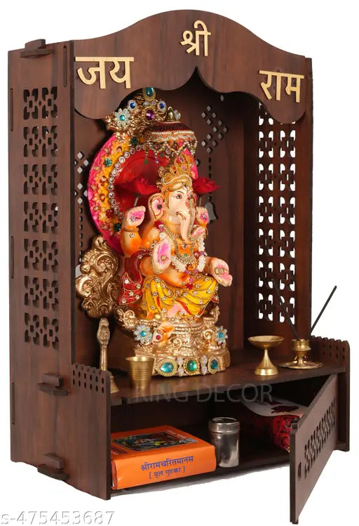 HOMETEMPLE #Temple for Home & Office Solid Wooden Temple for Puja Room with & HOME TEMPLE
