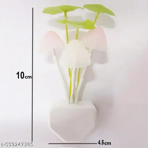 REVIRO HOME Magic 3D LED Night Lamp with Plug Smart Sensor auto On/Off and Color Change Mushroom Flowers Beautiful Illumination Home Decoration Lights for Bedroom Corridor (Multicolour) (Pack of 1)