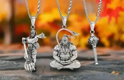 Latest design pack of 3 hanuman Ji locket pendent