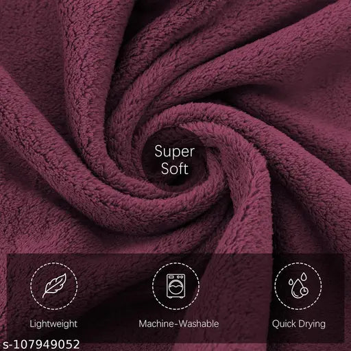 Cotton Bolls Microfiber Bath Towel 1 Pcs  Large Size 70x140CM Maroon