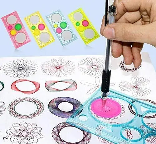 SL IMPEX Spirograph Geometric Ruler Drafting Tools Stationery For Students Drawing Set Learning Art Sets Creative Gift For Children PACK OF-2