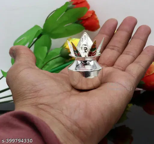 Small kalasha, gift, German silver,  Size - 5cm height