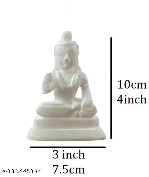 shiv  JI Statue marble / Murti/ Idol 5inch(8CM)(white,marble)