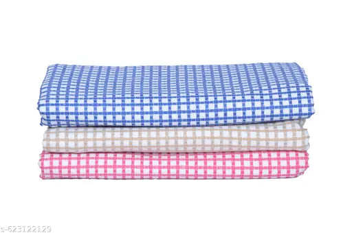 Traditional Thread's 100% Cotton Large Size Bath Towel | Ultra Soft,Absorbent,Light Weight & Quick Dry Towel for Bath, Travel, Gym, Beach |Towels for Bath Large Size | Cotton Towel | 30 X 60, Set of 3