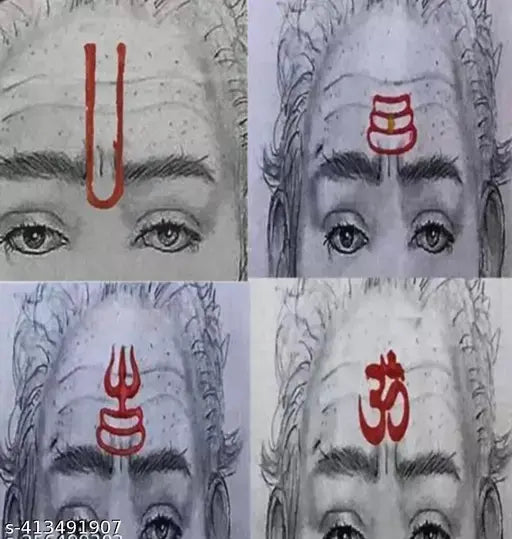 12 Chandan Tilak Stamp Forehead Free With Manglam Red Chandan Box Pack Of 13