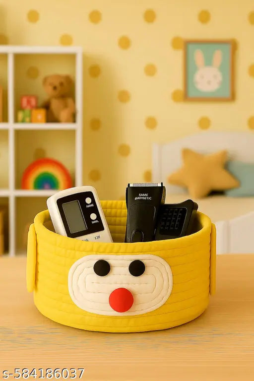 Yellow Munna – Cute Face Storage Basket | प्यारी स्टोरेज टोकरी