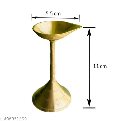 Pure Brass Puja Oil Diya For Home - Pack Of 1 | Pooja Diya | Brass Diya | Diya For Home | Diya For Pooja