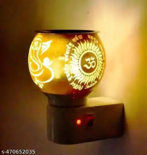 Kapoordani Oil Diffuser With On Off Switch To Toggle For Burner & Lamp Glass, Plastic, Steel Incense Holder Set