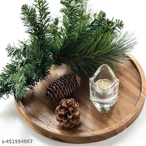 Wooden serving tray for breakfast lunch and dinner