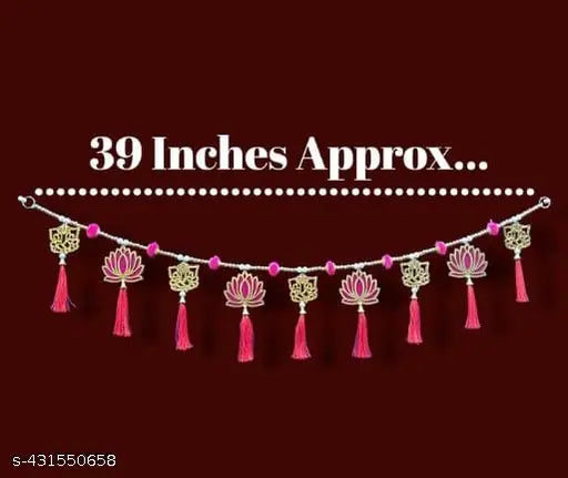 V. R The Artificial Doorway Hanging, Lotus and Ganesha Beautiful Toran for Home Decoration, Amazing Product for Decoration, Handmade Toran, Festive Decoration (Pack of 1 Piece)