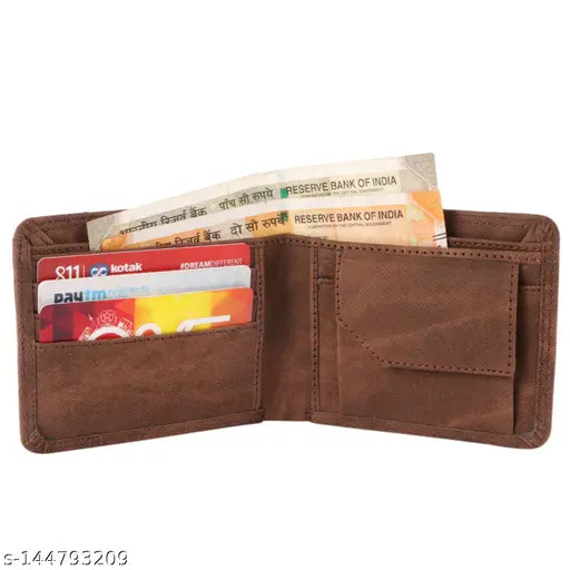 Sksnia Men Formal, Casual, Modern, Travel, Trendy, Classic BROWN PU Leather Wallet/Purse for Men & Women, Credit Card Holder, Bi Fold Slim & Light Weight PU Leather Men's Stylish Wallet Purse with Multi Card Holder Compartment