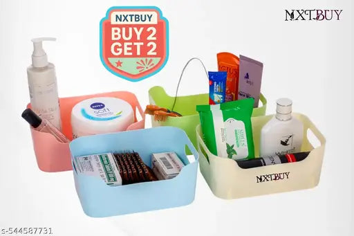 NXTBUY® Storage Baskets: Buy 2 Get 2 Free! | Multipurpose Home Organizer (Pack of 4)