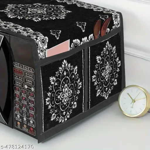 Castle Decor Microwave Cover\Appliance Cover\Oven Cover - Black