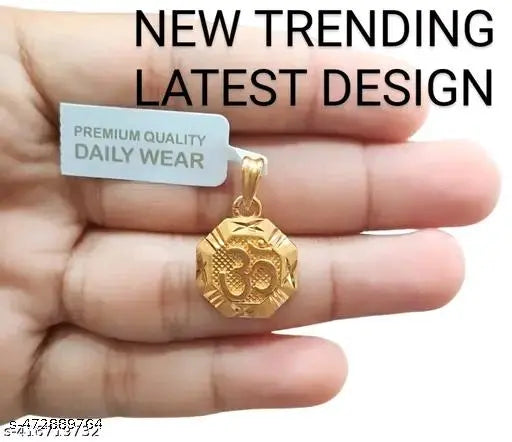 OM LOCKET WITH MICRO GOLD PLATED