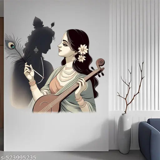 WallBirds radha krishna sticker for hall and livingroom