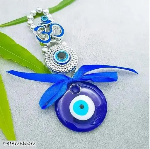 HH EXCLUSIVE Om Evil Eye car AND Wall Hanging For CAR Home And Office Protection From Negative Energy (Multi)