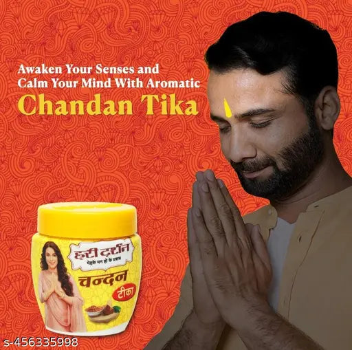 Hari Darshan Chandan Tika Combo Pack of 5 | Pure Sandalwood Paste | Chandan Kesar Tika | Ashtagandha Tika | Kumkum Roli | White Tika Tilak | For Daily Pooja and Hawan