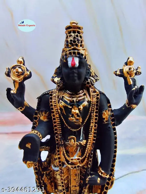 SHINDE EXPORTS Govinda Vishnu Idol for car Dashboard/Balaji murti for car/tirupati Balaji murti/Balaji Statue for Pooja Room