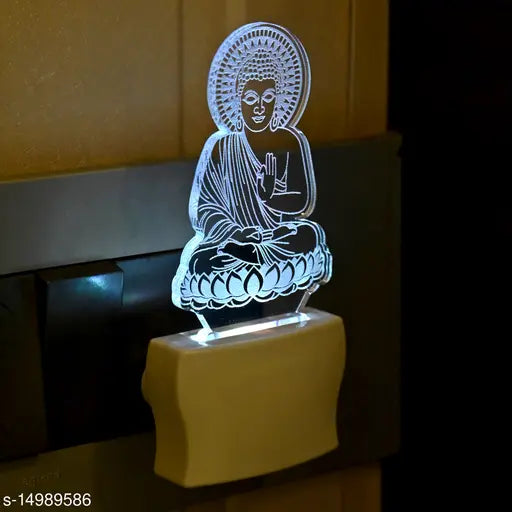 3D Illusion Effect Budha Bagwan Multi Colour LED Night Lamp