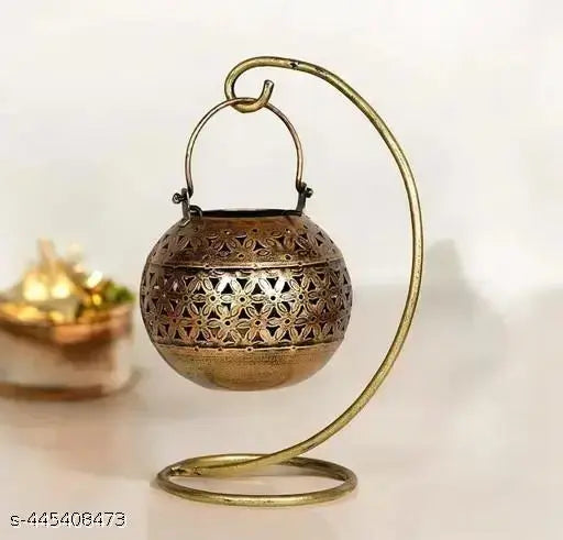 R K crafts Metal Round T-Lite Holder with Stand