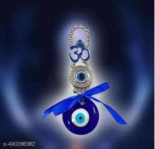 HH EXCLUSIVE Om Evil Eye car AND Wall Hanging For CAR Home And Office Protection From Negative Energy (Multi)
