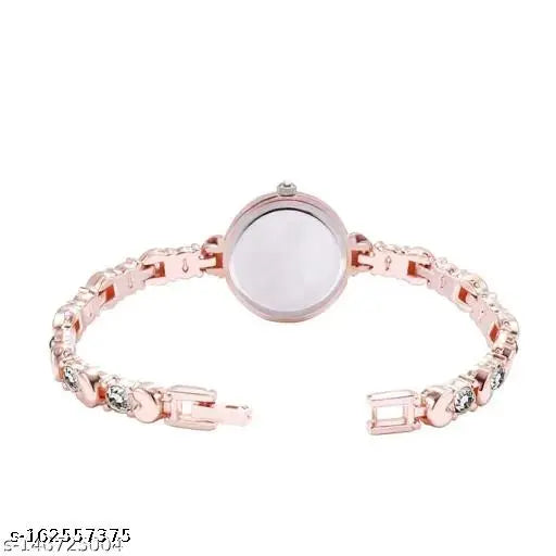 Rose Gold Diamond Watch Women watch Women Classy watch Black Girls Unique watch Women chain birthday gift Watch Analog golden watch New Combo watch Women Fancy watch black chain Wrist watch chain wala hand watch new beautiful Girls Watch New Watch for Gir