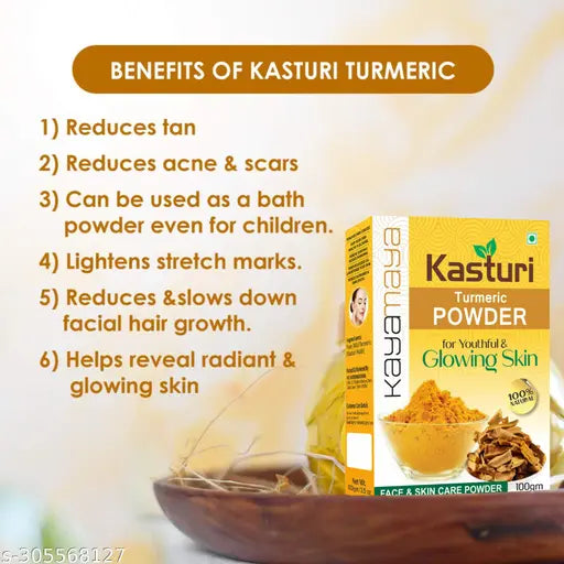 Kayamaya Kasturi Haldi + Sandalwood Face Powder - Combo  (200 g)