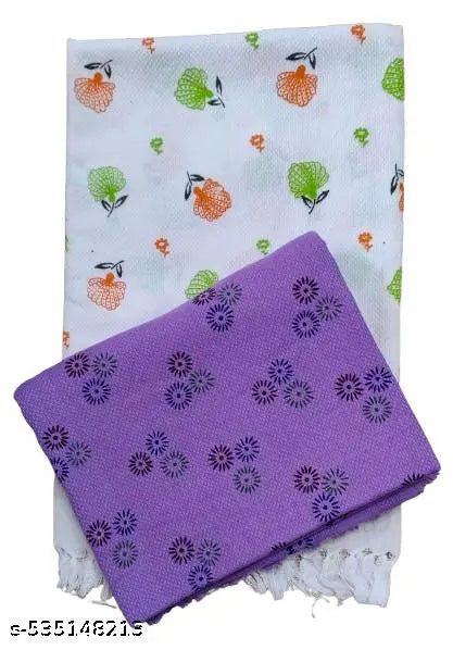 Softrez Premium Printed Bath Towels(Pack of 2) – 100% Cotton | 30x60 Inches | Ultra-Soft & Absorbent | Floral Elegance Collection