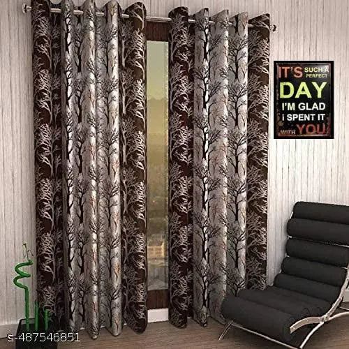Ravishing Polyester Door curtains (4 ft X 7 ft) pack of 2