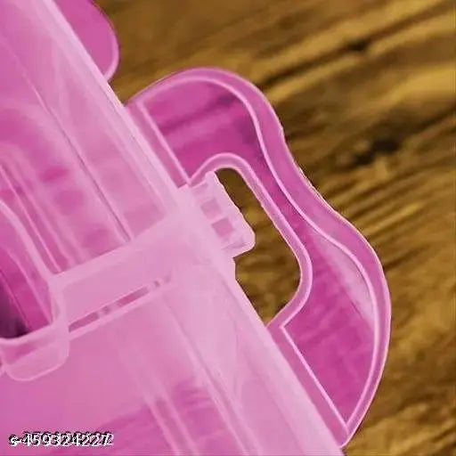 3 Layer 18 Grids Storage Plastic Boxes Medicine Jewelry Bead Storage Box Container Organizer Case Craft Boxes Random Color (Square, White).