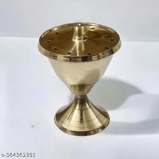 Divine Bazaar Yellow Brass Agarbatti Stand l  Incense Stick Holder l Agarbatti Stand l Brass  Agarbatti Stand l Incense Holder l Incense Stick Stand  Pooja Samagri l Puja Ke Bartan l Puja Accessories l Pooja Agarbatti Stand