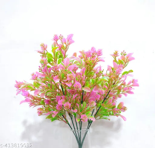 artificial flowers for decoration | (34 Cm, Pack of 2, Flower Bunch, 7 Stem)
