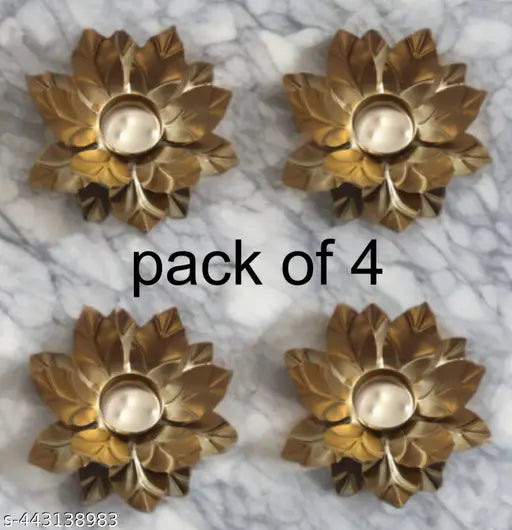 FIRST TIME Special Flower Shape Diya Decorative Urli Bowl Diwali Decoration(PACK OF 4) D diya no glass mini pack of 4