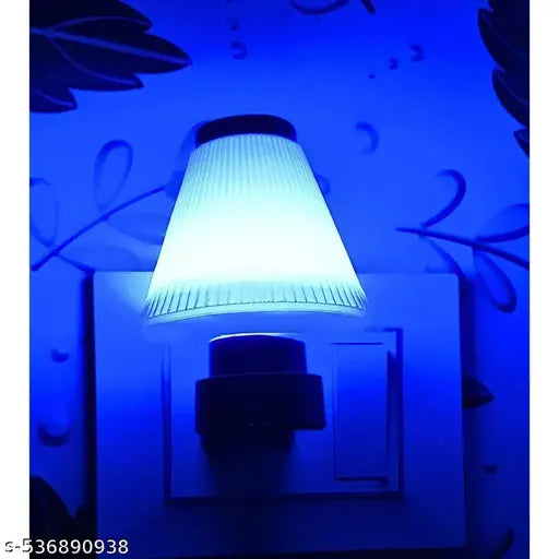 Umbrella Shape Decorative Night lamp 0.5Watt with 2 Pin Jack, bedroom Kids Room Light Color Blue (Set of 1)