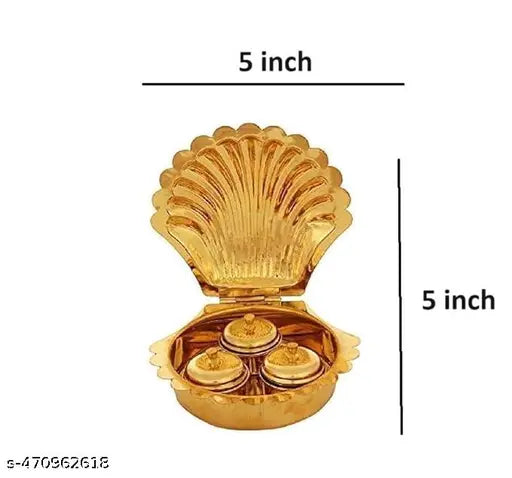 Brass Kumkum Holder HOLDER , Sindoor   with Lid