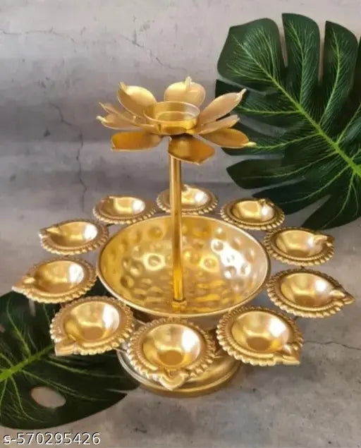 Double layer Urli bowl Handcrafted home decor | Traditional decor for home Traditional Indian Urli bowl | Decorative Urli bowl for festivals |Elegant Diya stand design.
