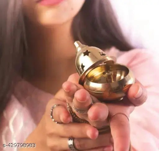 Home Trends India Brass Diya for Puja Set of 2 Small Akhand Diya Jyothi Oil Lamp Deepak for Diwali Mandir Decor (2.5 Inches)