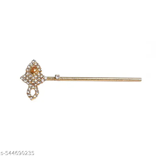 Complete Jewelry Set for Ladoo Gopal Ji – Handmade Mukut, Mala, Flute & Bracelet Combo – Devotional Shringar Set for Lord Krishna Idol Size 2/3