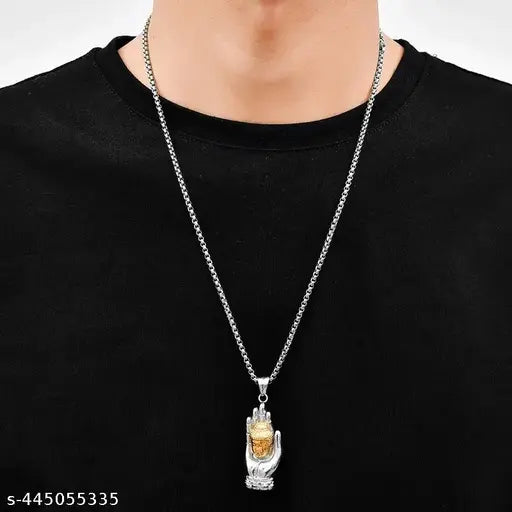 High Quality Buddha In Hand Pendent With Chain For Men