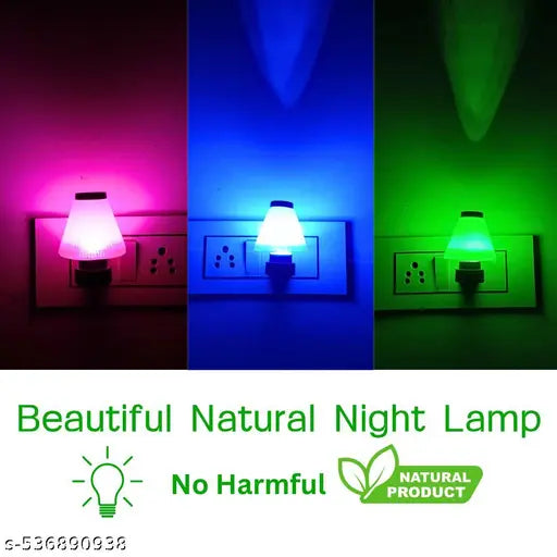 Umbrella Shape Decorative Night lamp 0.5Watt with 2 Pin Jack, bedroom Kids Room Light Color Blue (Set of 1)