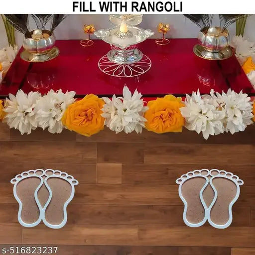 laxmi paul pack of 6 ready to use rangoli  4 inch mdf material Re-use rangoli, Readymade Rangoli designs