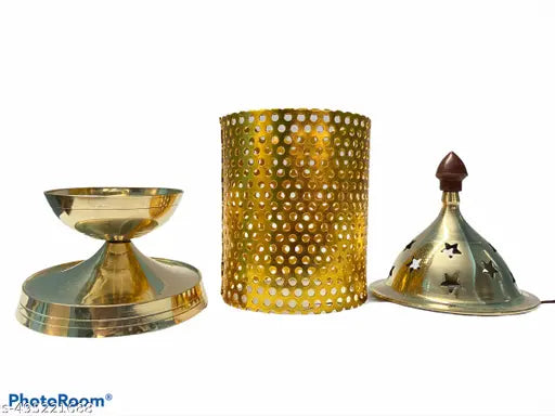 Moroccan Gold, Orange Color Metal Iron Lantern Diwali Diya Light Tea Light Holder combo pack