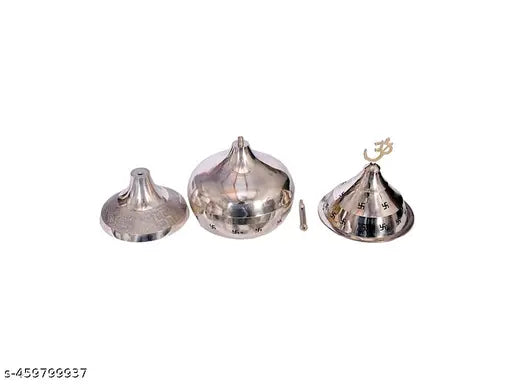 JAGYASH Akhand Jyoti with Cover 15 cm Diya Brass Metal Yellow Colour