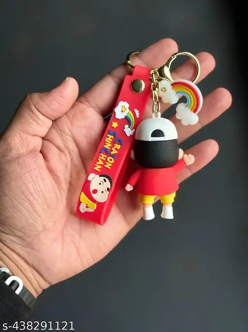 GGreyhorse Shinchan Keychains |Jumbo Size Keychain With Strap and Bag Charm| Anime Keychain| Cartoon Keychain