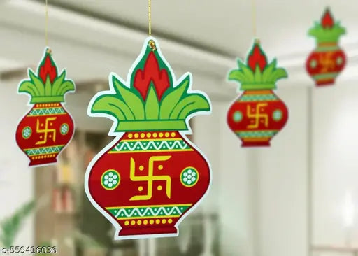 Paper Hanging Kalash for Diwali Decoration Set of 10 Pcs