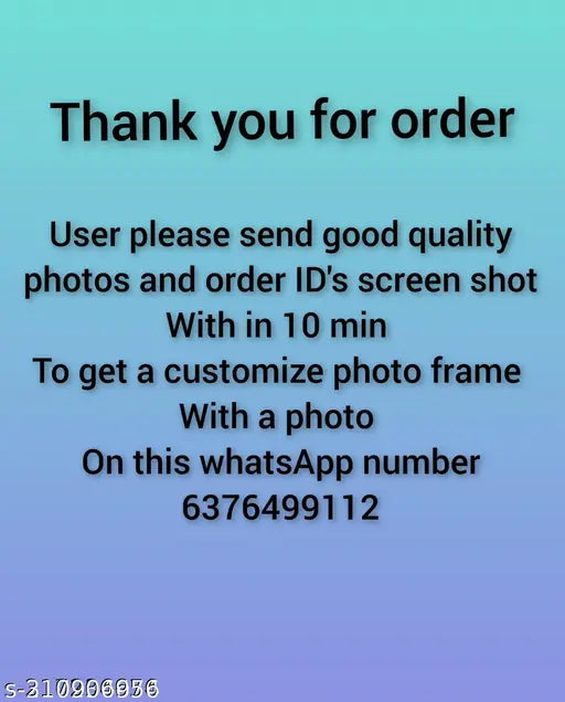 Customized Photo Frame With Your Photo (9X12 Inch, Acrylic Glass