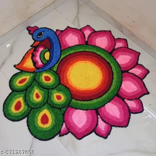 Woolen Readymade Rangoli Size 2x2 feet Set Of 1