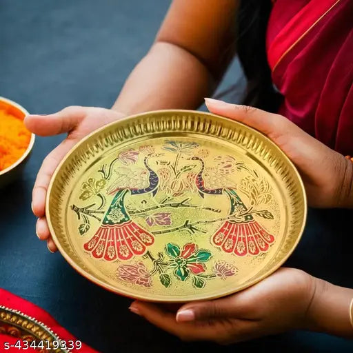 Brass plate for puja | Pooja items for Pooja Room | brass plates | pooja plate | Brass Pooja Thali